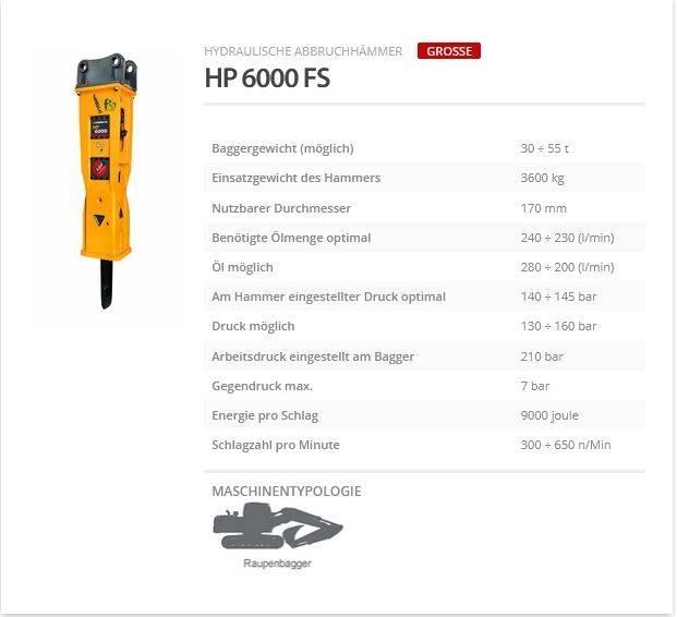 Indeco HP 6000 FS Kladiva