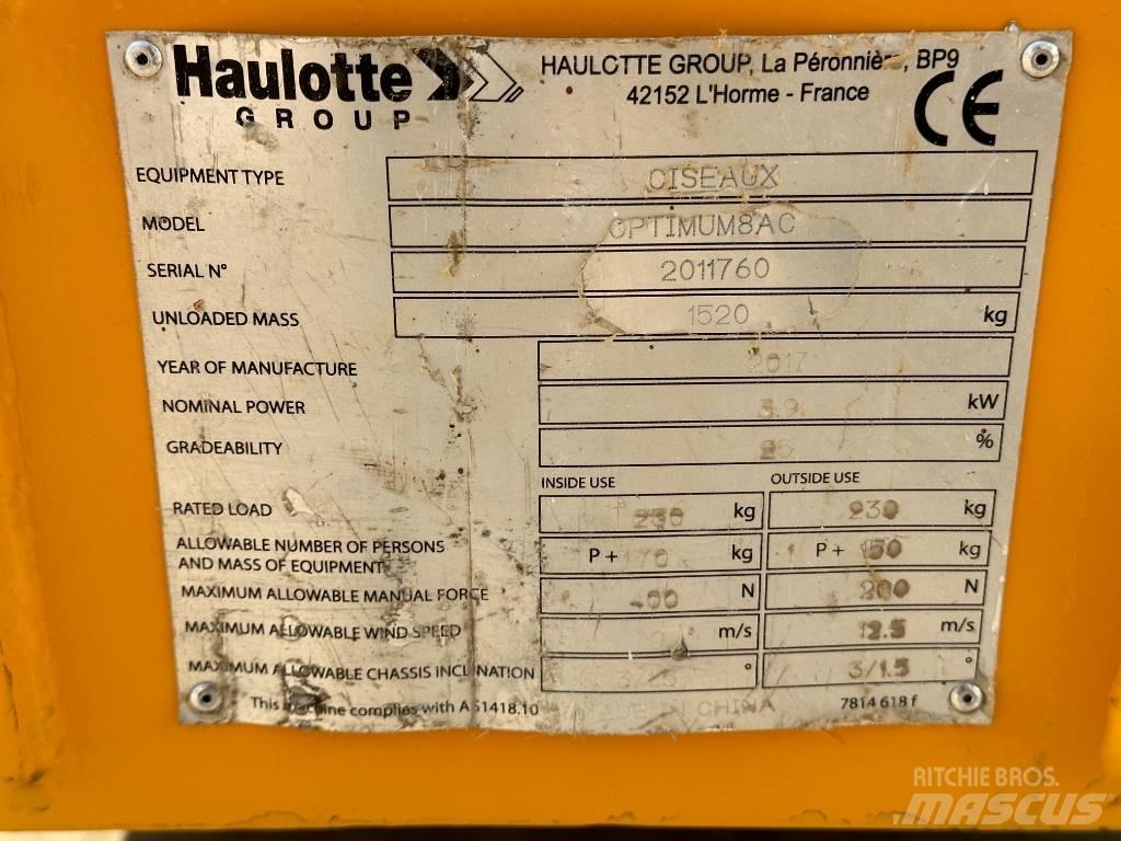 Haulotte OPTIMUM 8 Škarjaste dvižne ploščadi