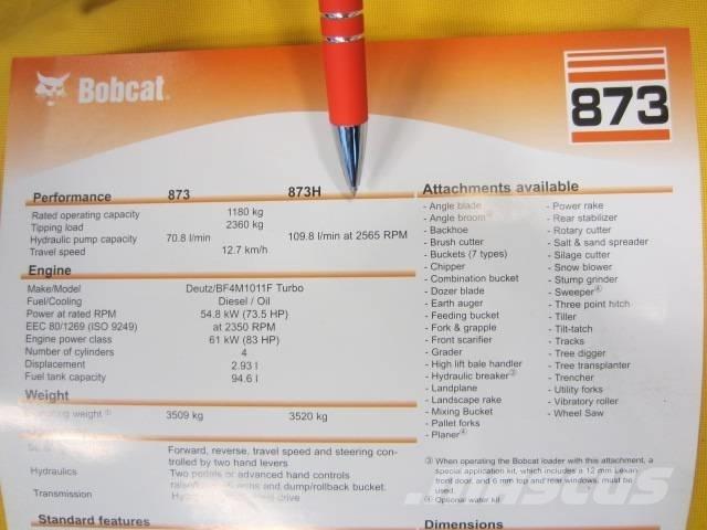Bobcat 873 HF Skid steer mini nakladalci