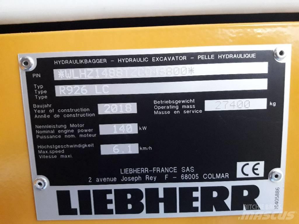 Liebherr R 926 LC Bagri goseničarji