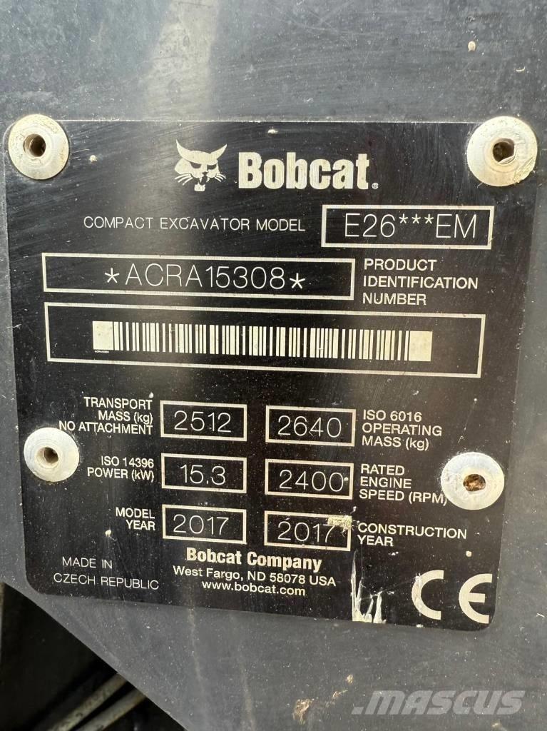 Bobcat E 26 EM Mini bagri <7t