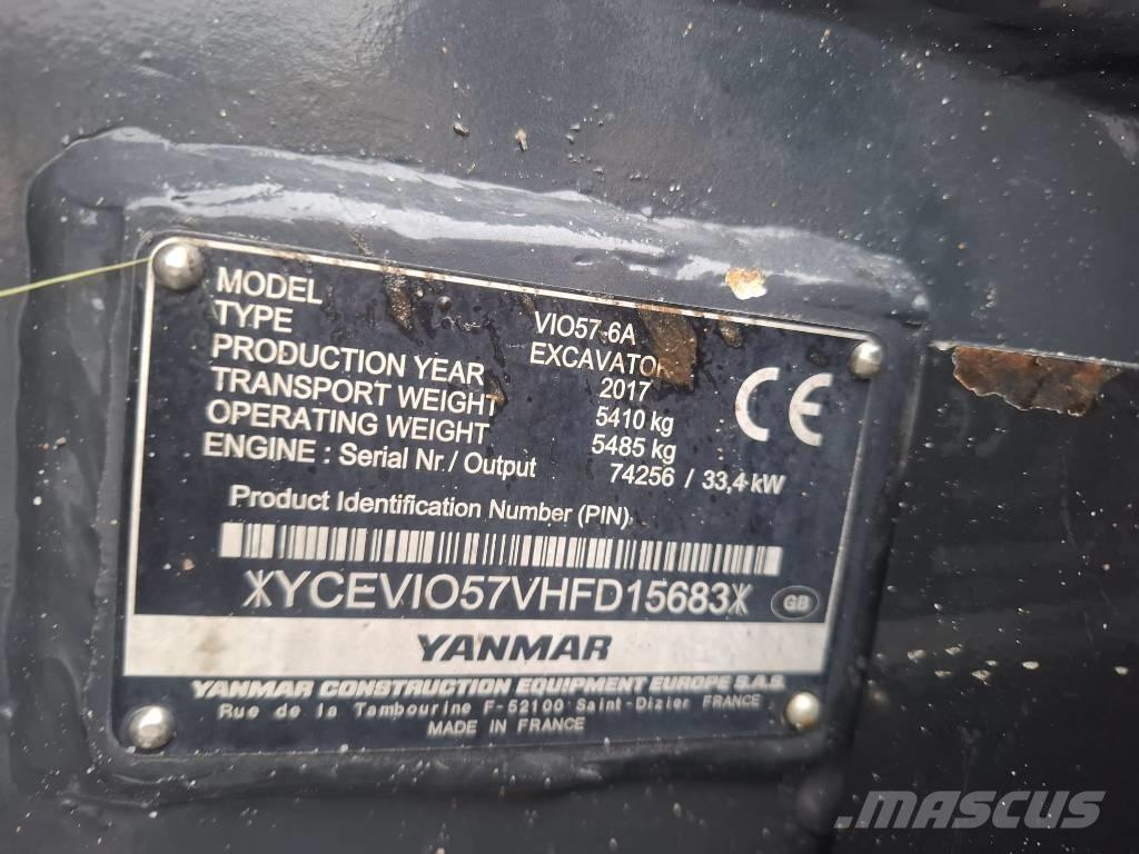 Yanmar Vio 57-6A Mini bagri <7t