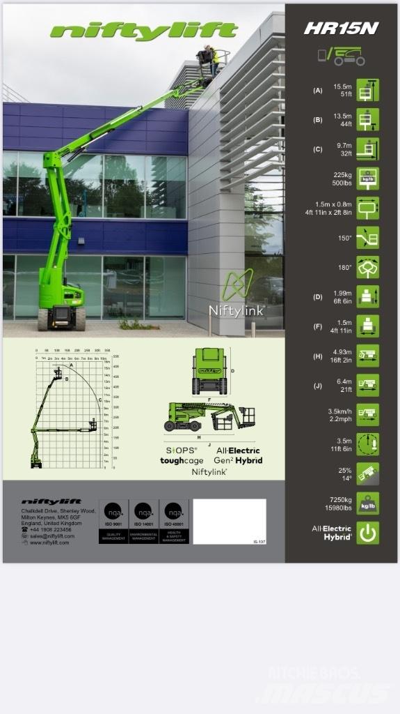 Niftylift HR 15NE Zglobne dvižne ploščadi