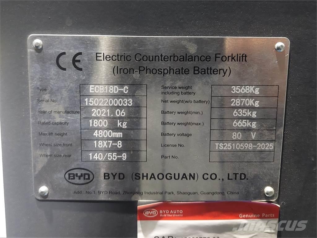 BYD ECB18DC Električni viličarji