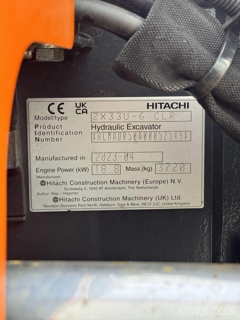 Hitachi ZX 33 U-6 Mini bagri <7t