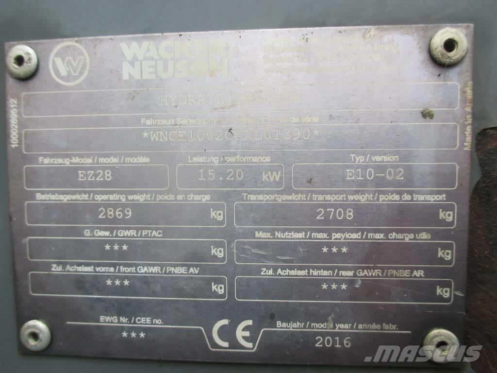 Wacker Neuson EZ 28 Mini bagri <7t