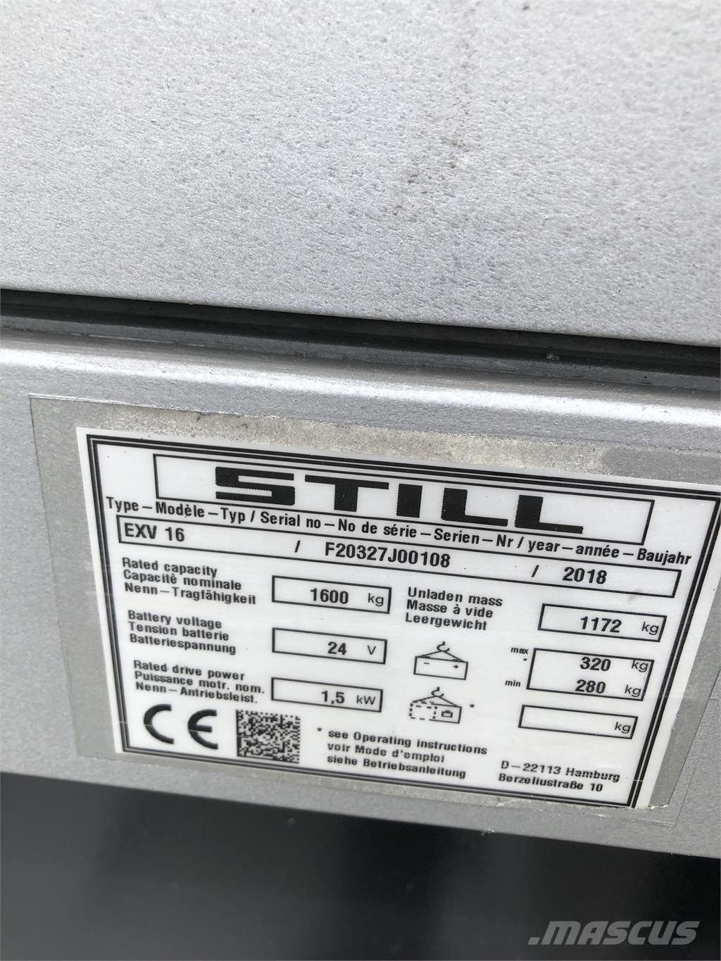 Still EXV 16 Samopogonski ročni viličarji