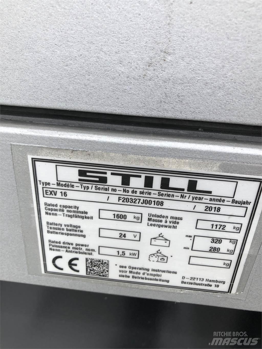 Still EXV 16 Ročni električni viličar