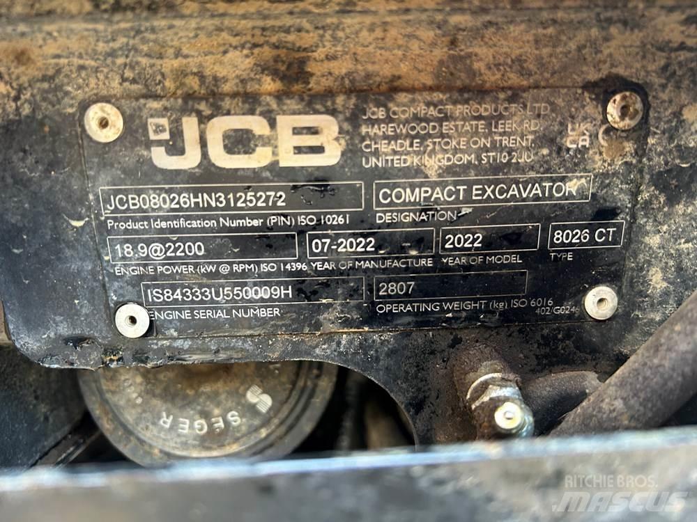 JCB 8026 CTS Mini bagri <7t