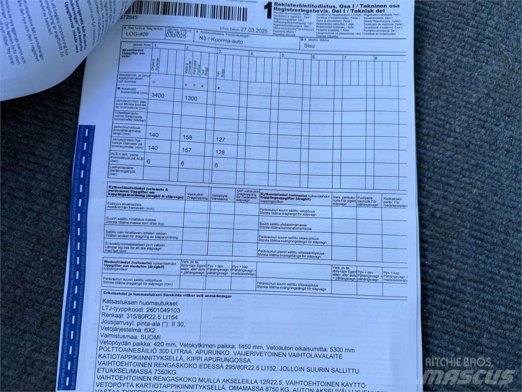 Sisu SM300 6x2 Razstavljivi tovornjaki z žičnimi dvigali