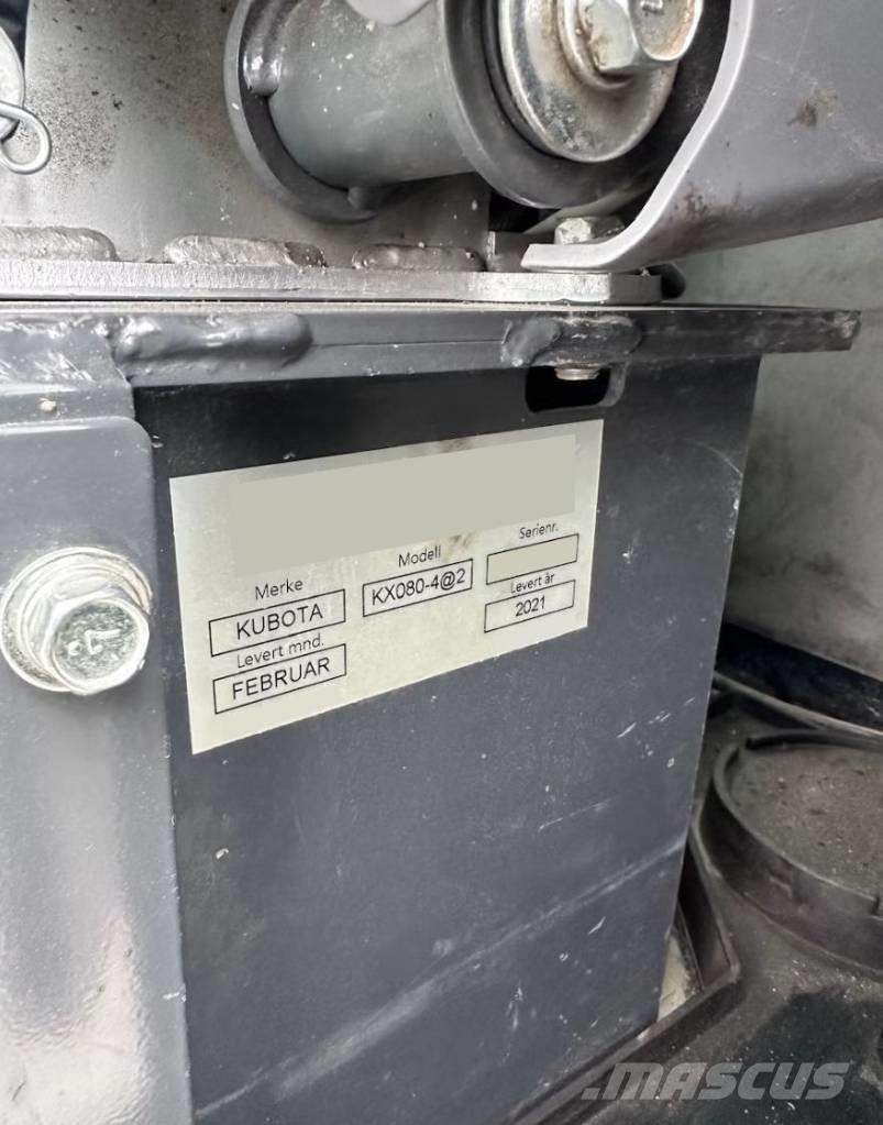 Kubota KX 080-4 Midi bagri 7t – 12t