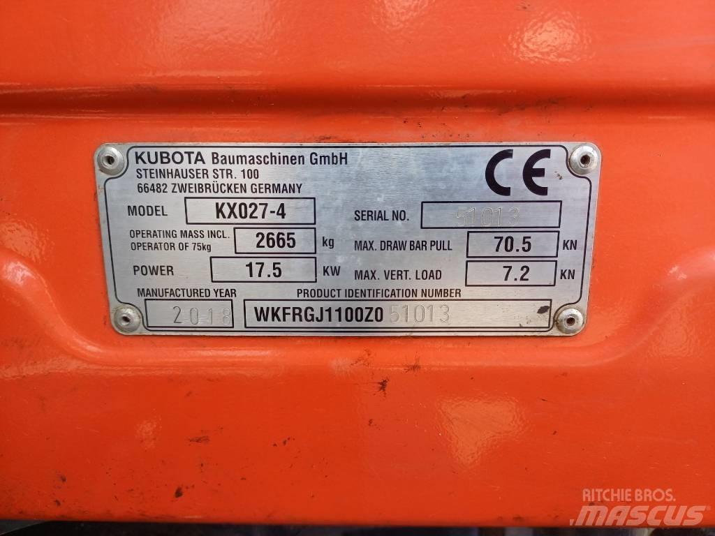 Kubota KX027-4 Mini bagri <7t