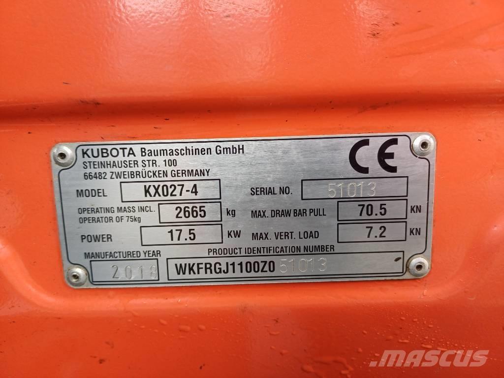 Kubota KX027-4 Mini bagri <7t