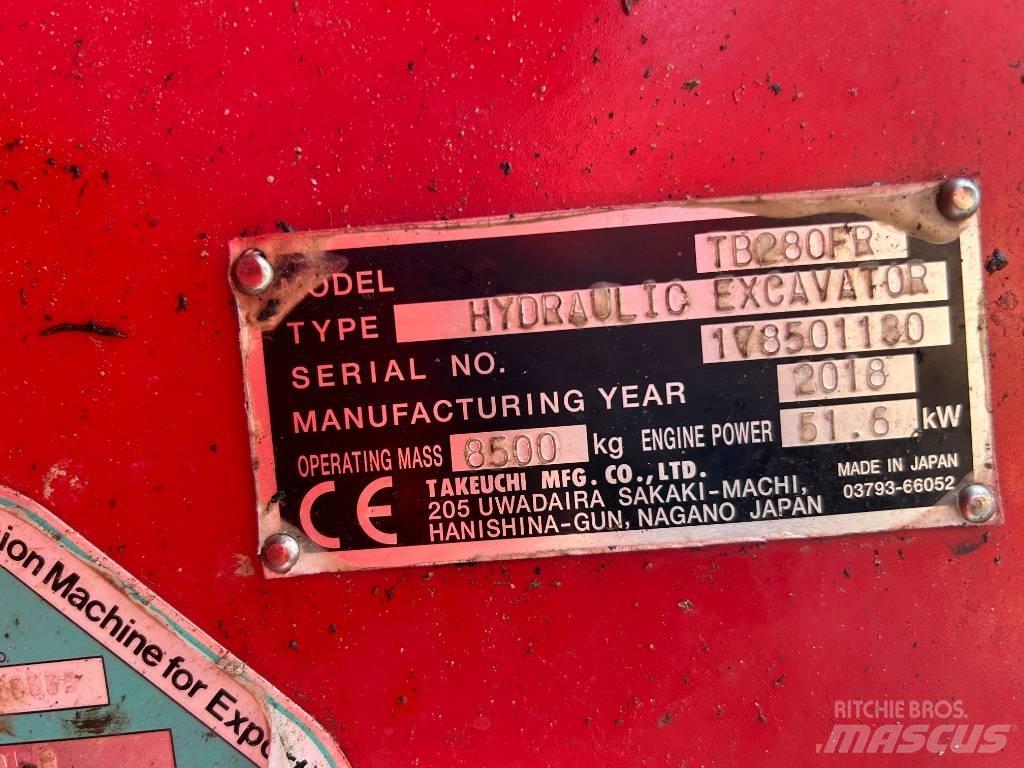 Takeuchi TB280FR Midi bagri 7t – 12t