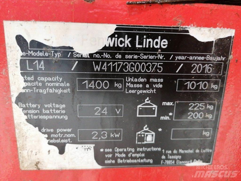 Linde L14 Ročni električni viličar