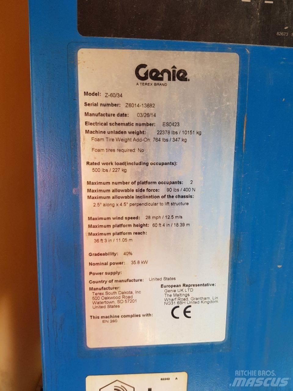 Genie Z60 Zglobne dvižne ploščadi