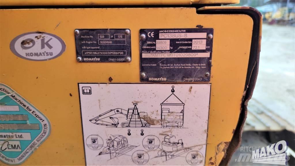 Komatsu PC 138 US-8 Bagri goseničarji
