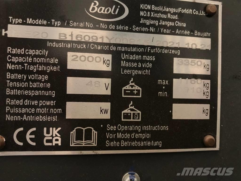 Baoli KBE 20-N Električni viličarji