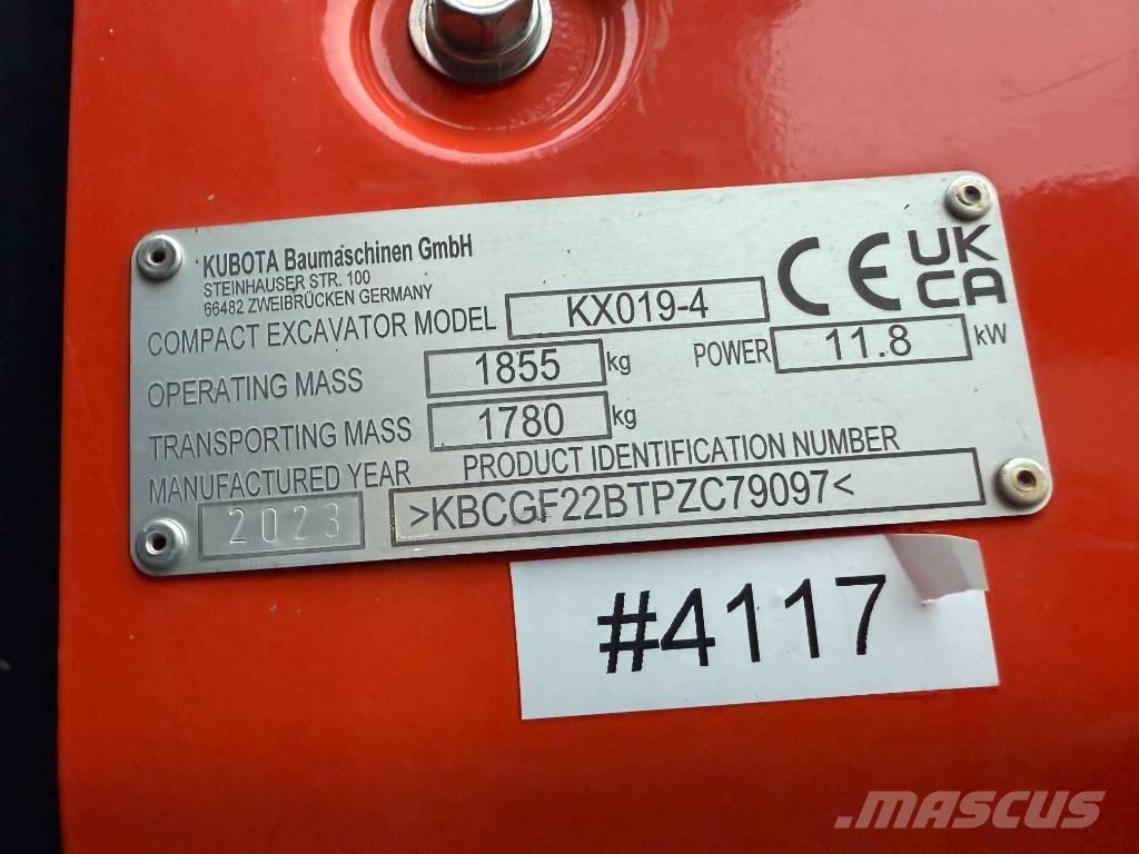 Kubota KX 019-4 Mini bagri <7t