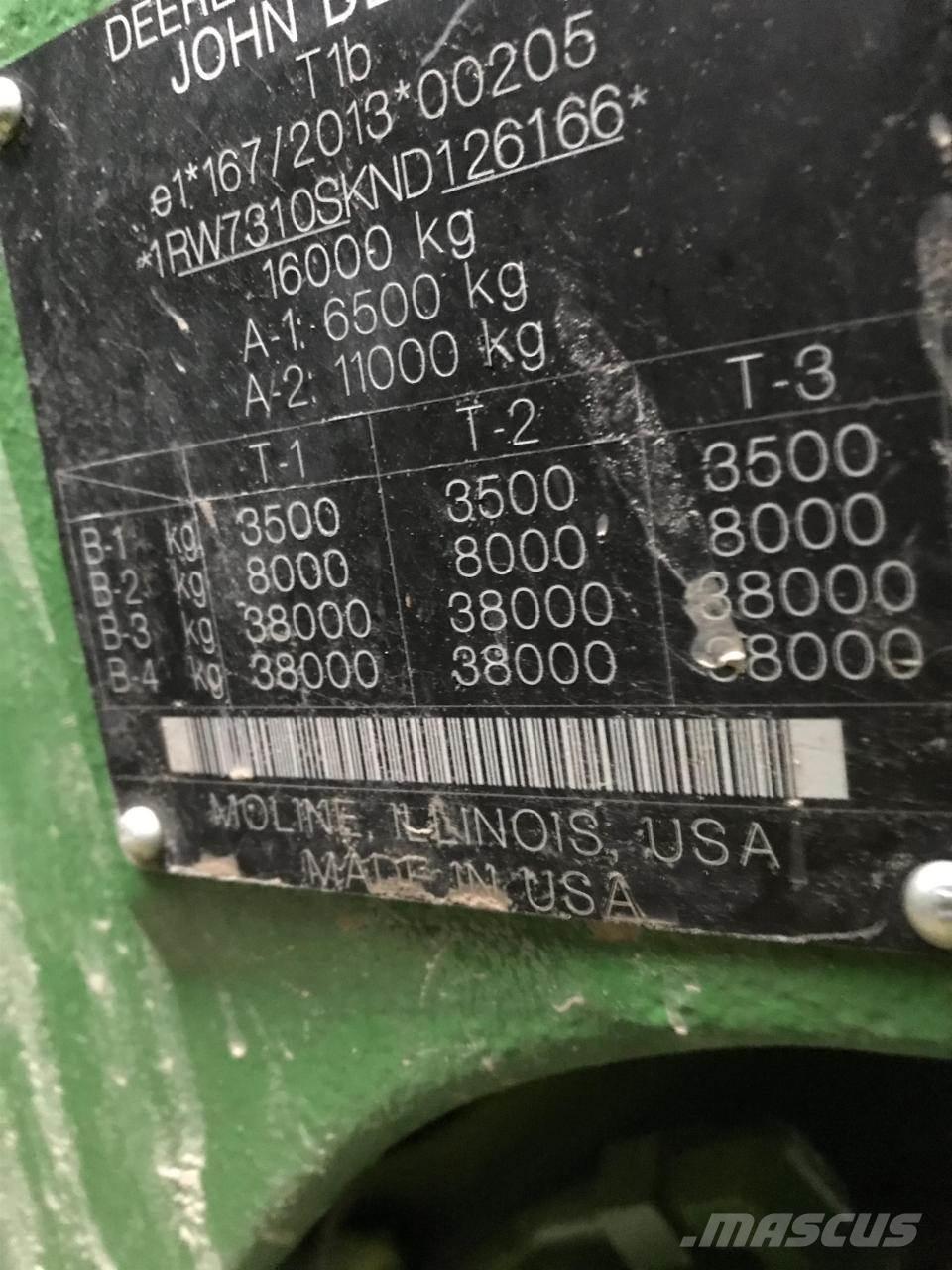 John Deere 7R 310 Traktorji