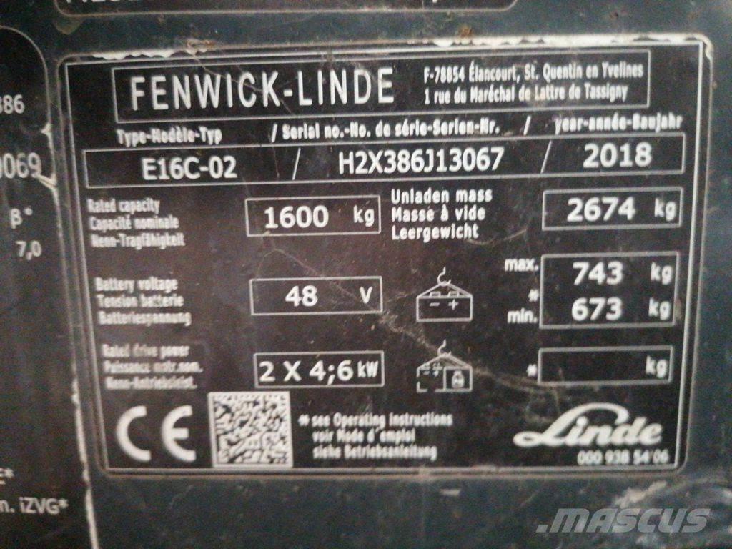 Linde E16C Električni viličarji