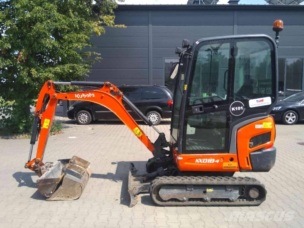 Kubota KX 018-4 Mini bagri <7t