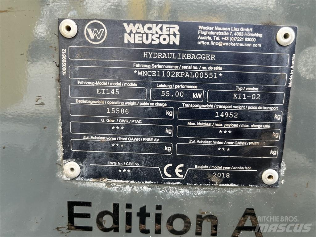 Wacker Neuson ET 145 Bagri goseničarji