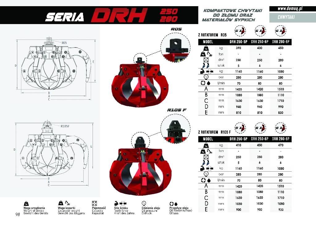  DEMOQ DRH280-6P Grabeži
