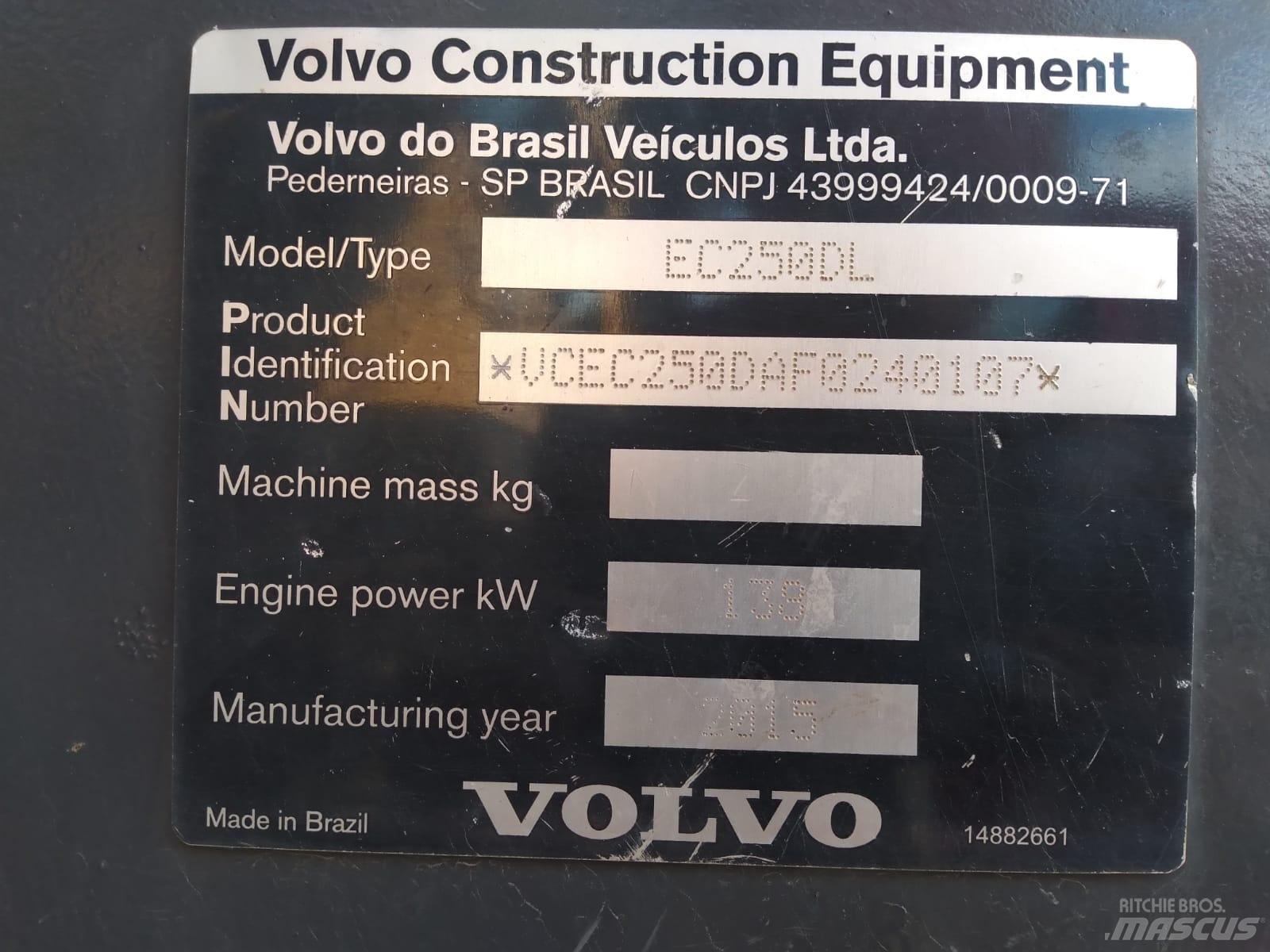 Volvo EC 250 D L Bagri goseničarji