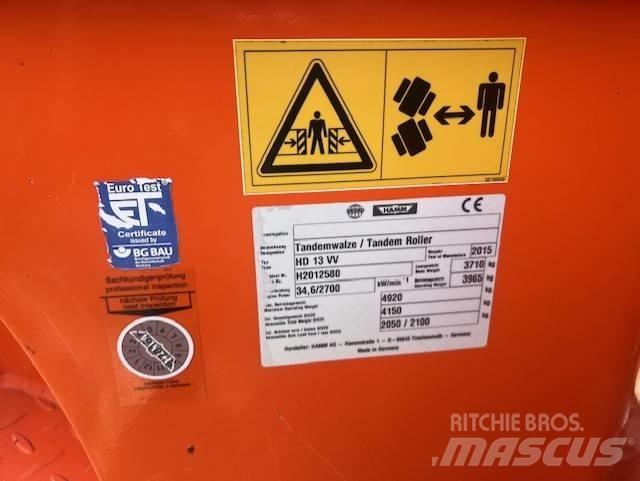 Hamm HD 13 VV, Vält Dvojni valjarji
