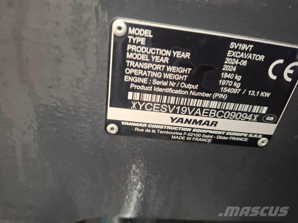 Yanmar SV 19 VT Mini bagri <7t