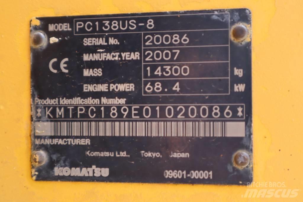 Komatsu PC138US-8 Bagri goseničarji