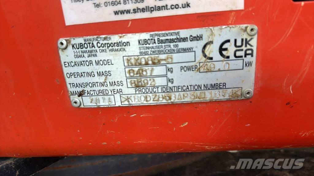 Kubota KX 080-5 Midi bagri 7t – 12t