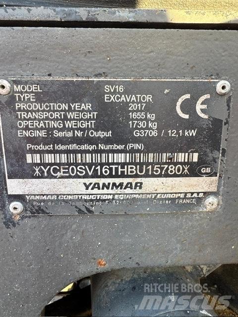 Yanmar SV 16 Mini bagri <7t