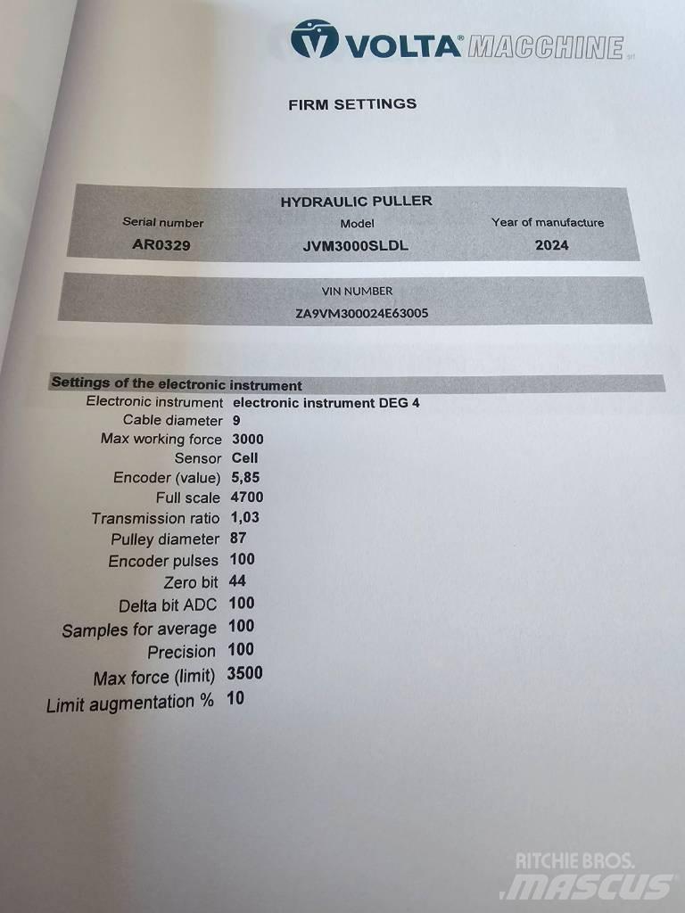 Tesmec JMV3000SLDL Pomožni stroji