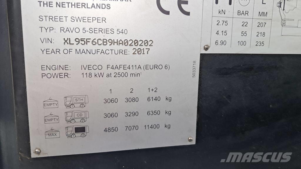 Ravo 540 CD Cestni pometači