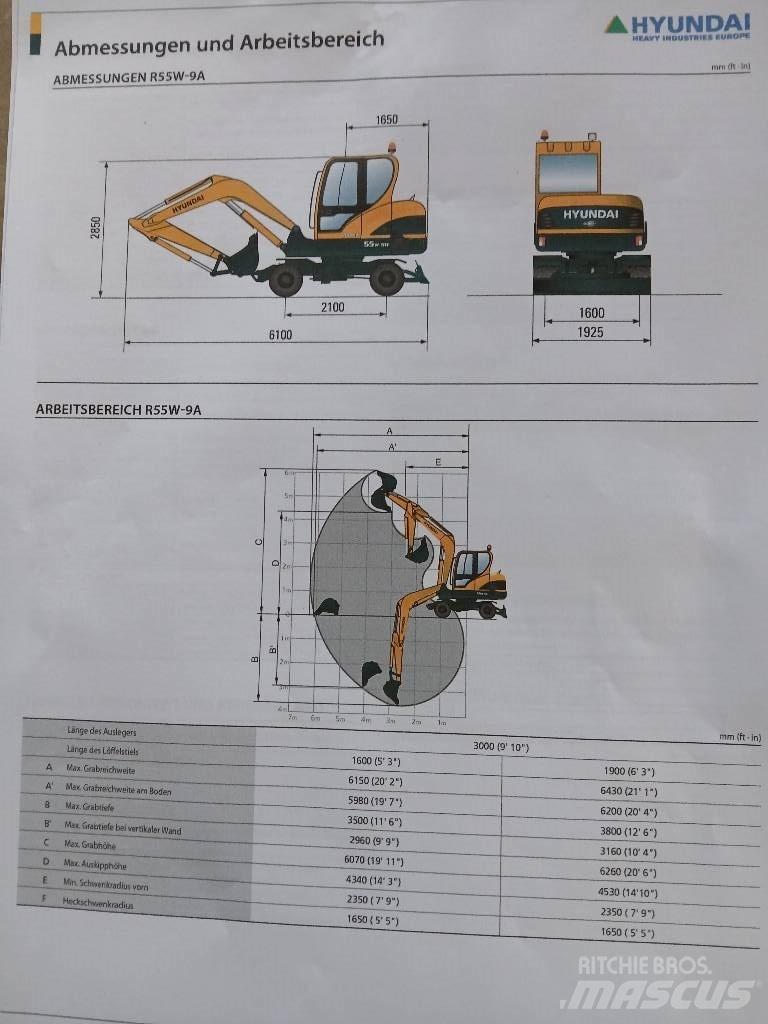 Hyundai 55W-9 Bagri na kolesih