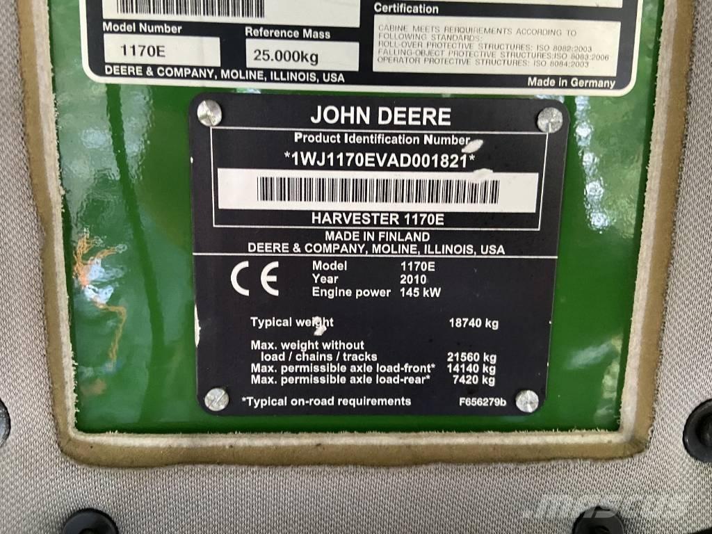 John Deere 1170 E Harvesterji