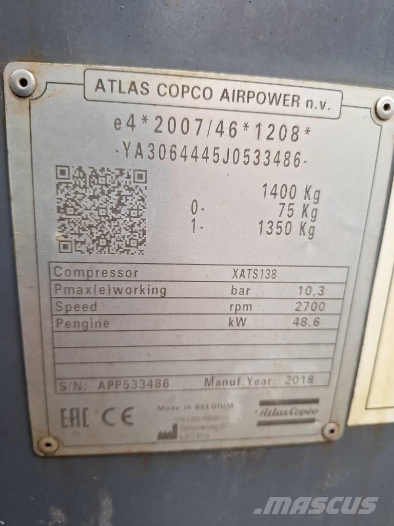 Atlas Copco XATS138 Kompresorji