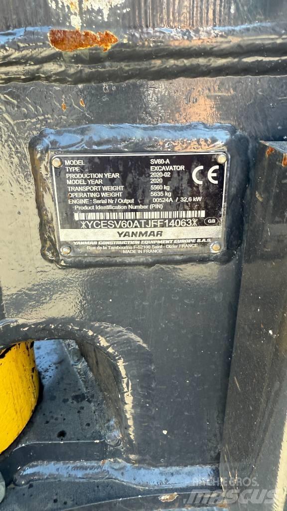 Yanmar SV 60 Mini bagri <7t
