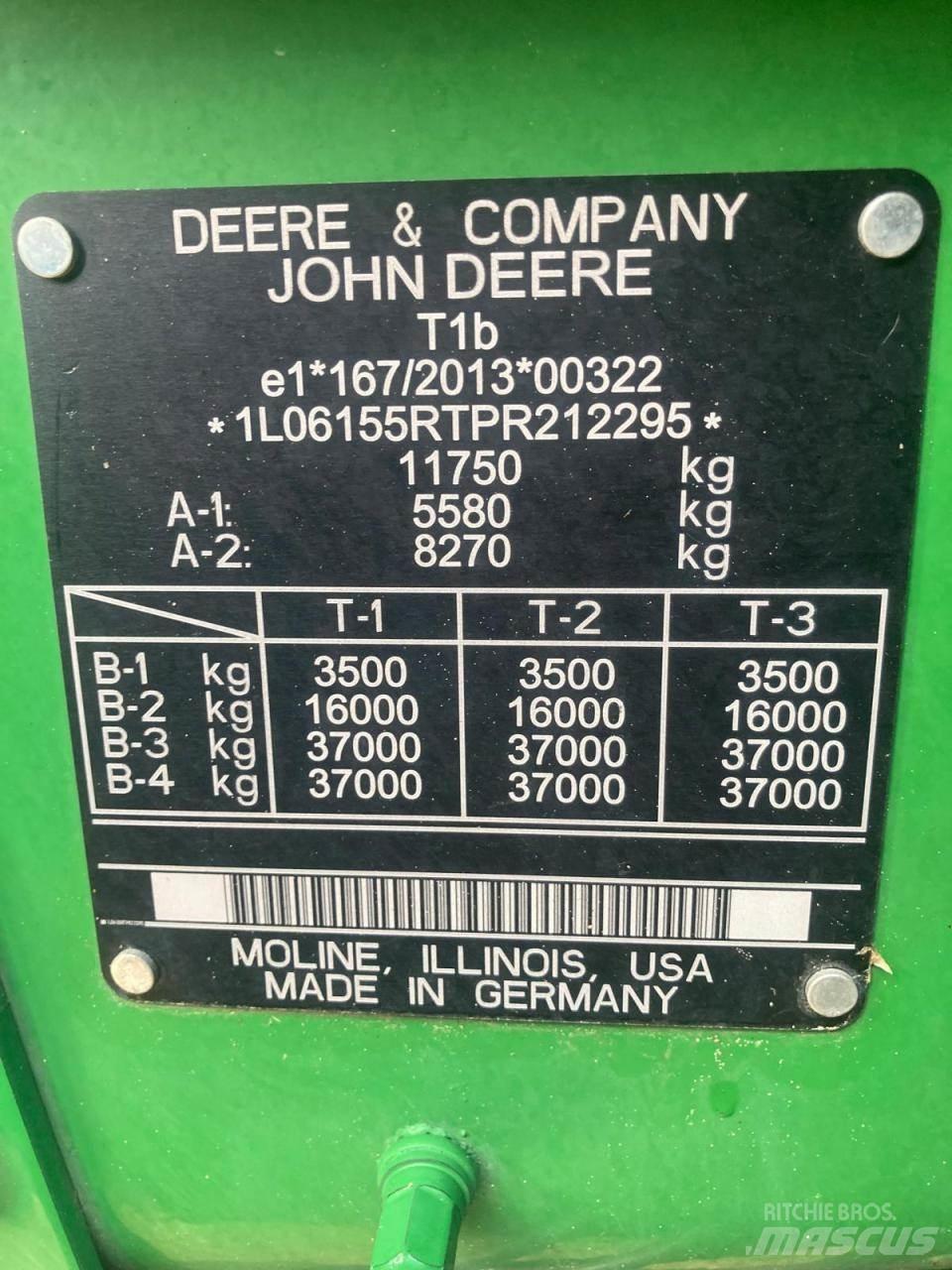 John Deere 6R 155 Traktorji