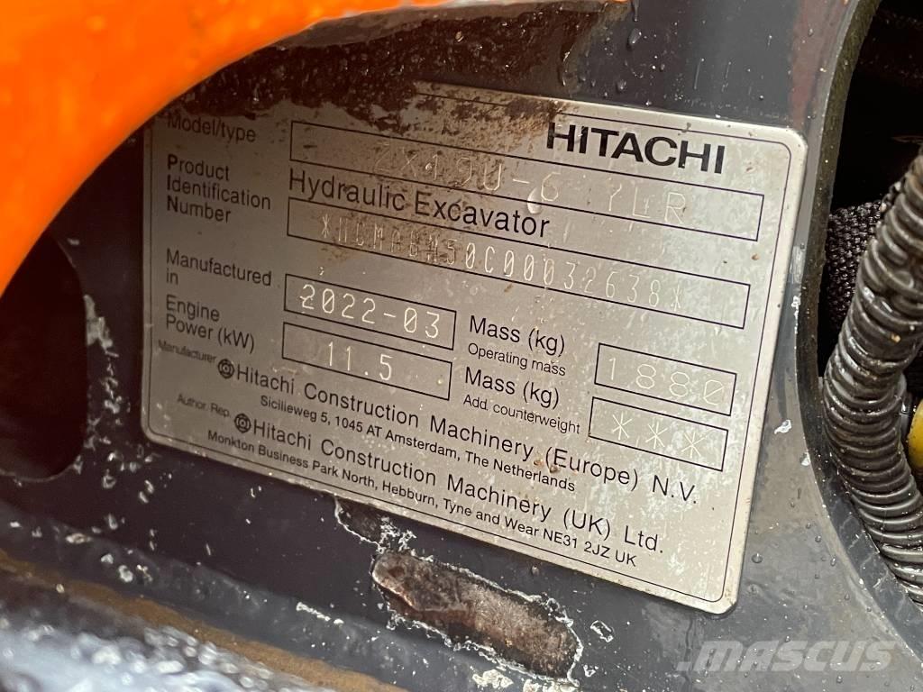 Hitachi ZX 19 U-6 Mini bagri <7t