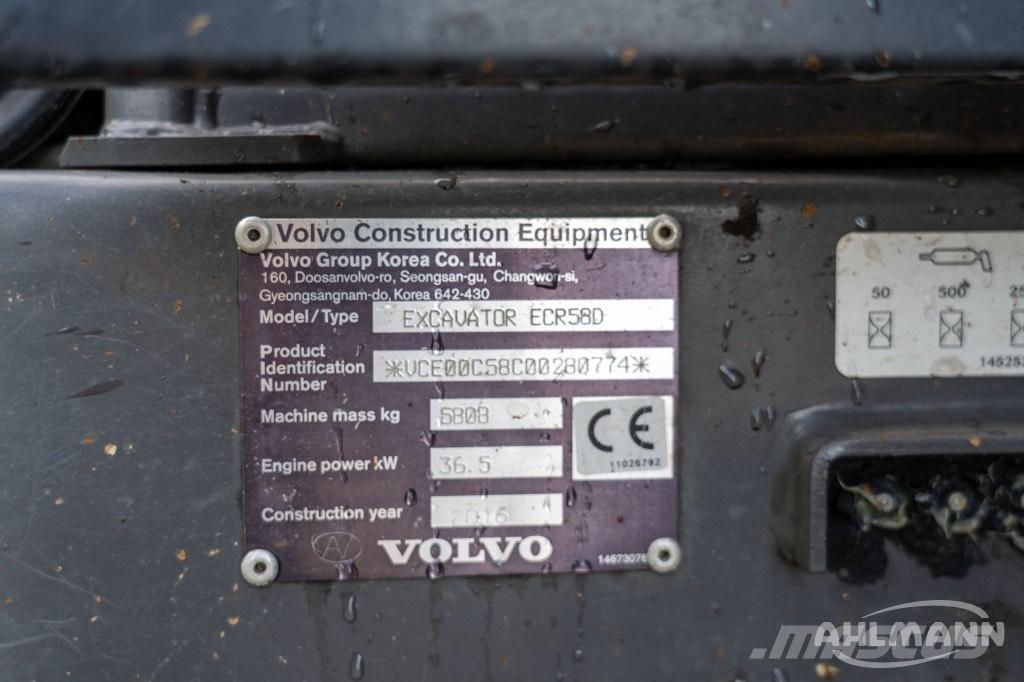 Volvo ERC58D Mini bagri <7t