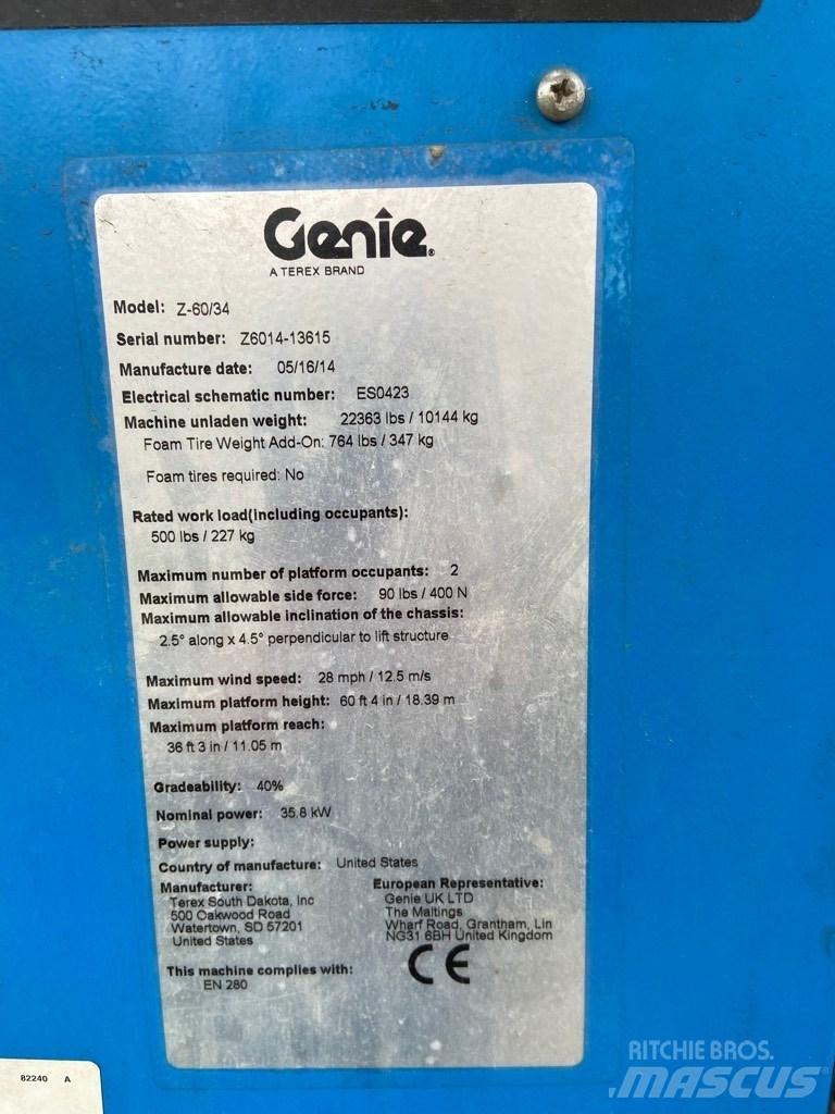Genie Z 60/34 RT Zglobne dvižne ploščadi