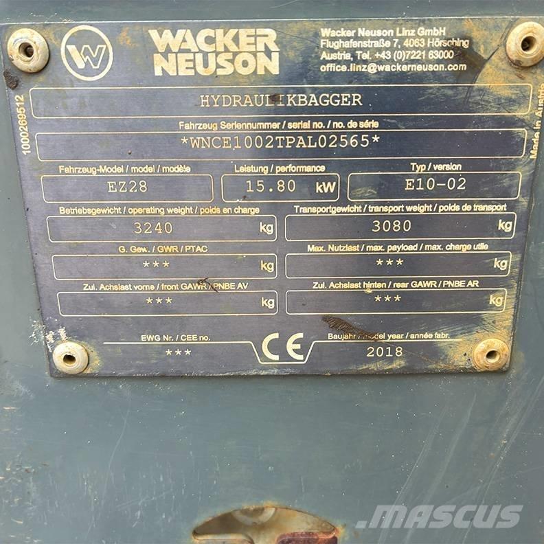 Wacker Neuson EZ 28 Mini bagri <7t