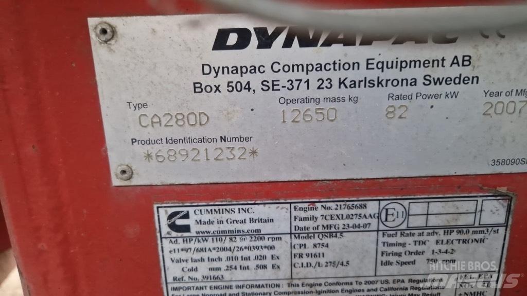 Dynapac Ca280d Dvojni valjarji