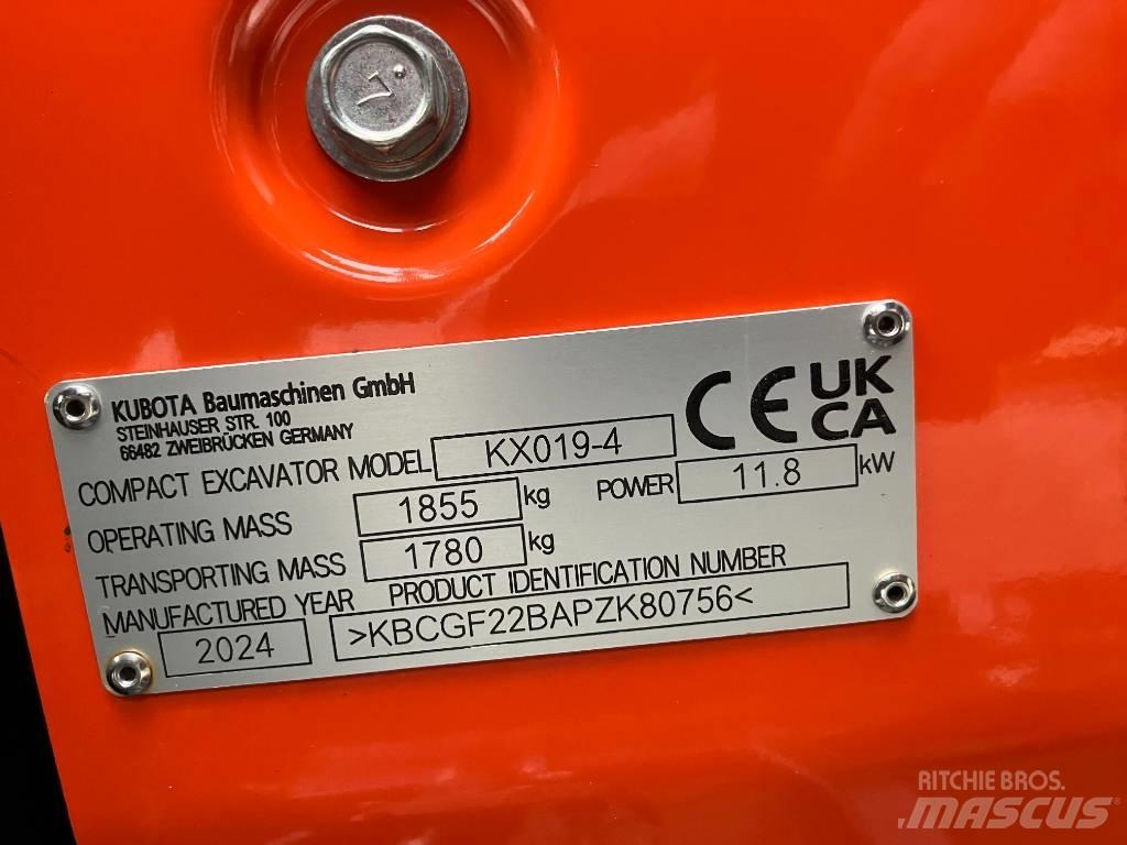 Kubota KX 019-4 Mini bagri <7t