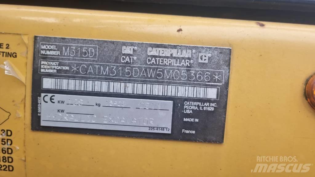 CAT M 315 D Bagri na kolesih