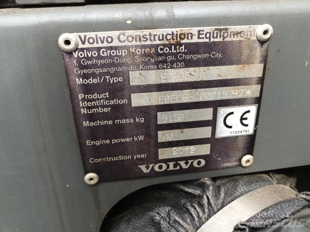 Volvo ECR 88 PLUS Midi bagri 7t – 12t