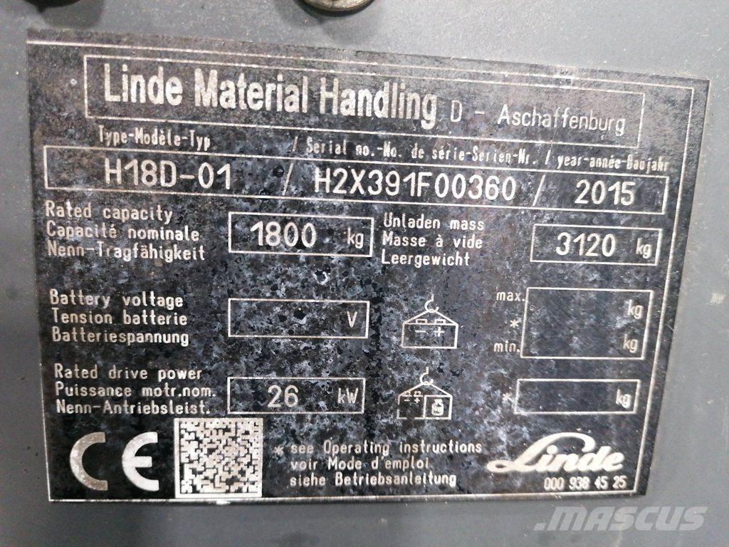 Linde H18D-01 Plinski viličarji